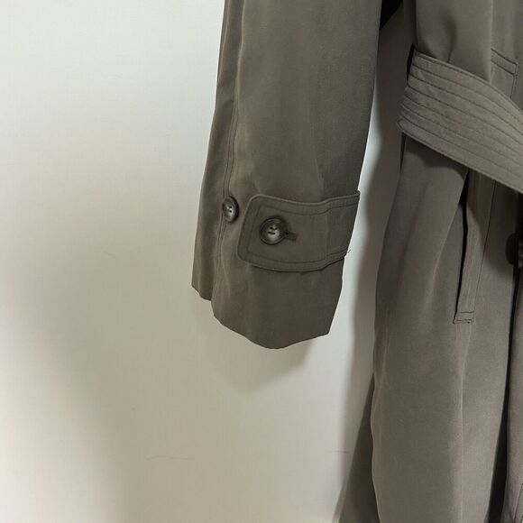 Vintage Ralph Lauren Trench Coat Mens 50R Wool Blend Lined Belted Brown Collared - Picture 13 of 16